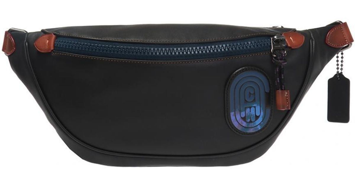 Coach Black Rivington Waist Bag With A Logo For Men Coach Black Rivington Waist Bag With A Logo For Men