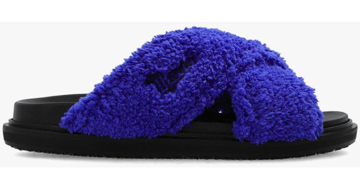 Marni 'terry' Slides in Blue Lyst
