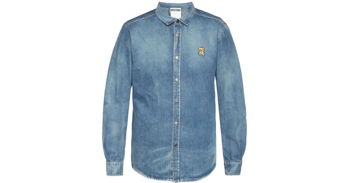 moschino teddy bear denim jacket