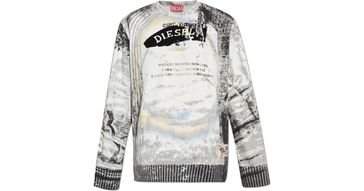 diesel-GREY-T-Shirt-T-Crane-Ls