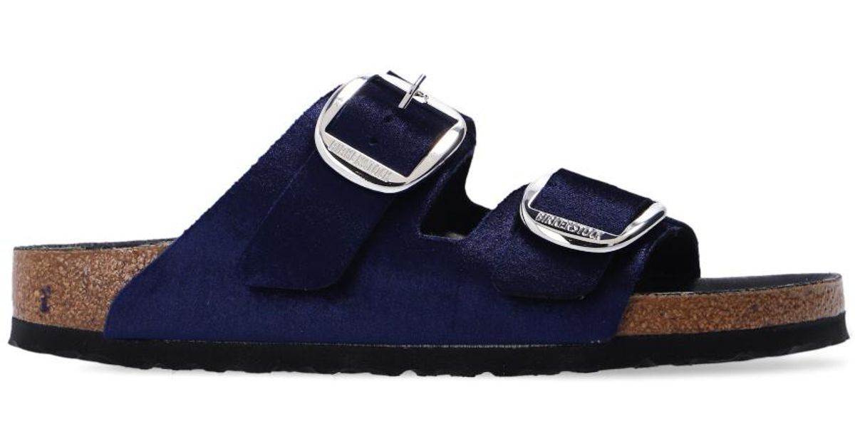 Birkenstock 'arizona Big Buckle Rivet' Slides in Blue | Lyst UK