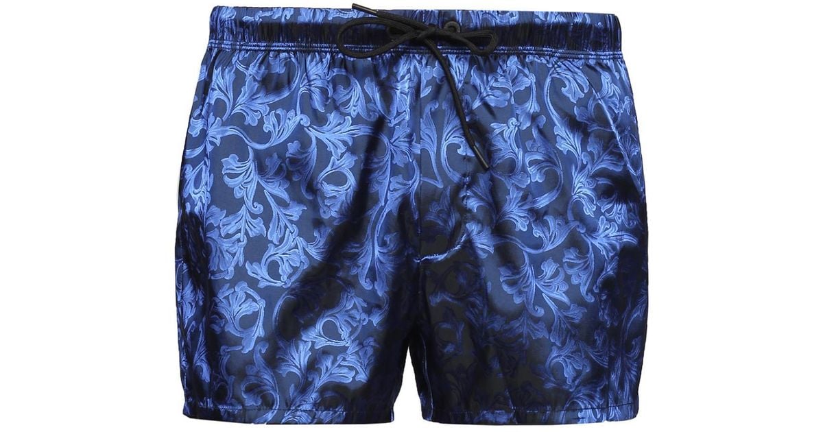 versace swim shorts blue