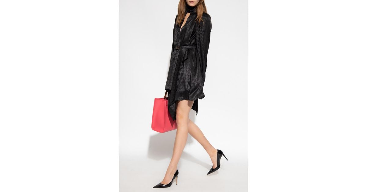 ワンピース FENDI JACQUARD SILK MINI DRESS Fendi FF Vertigo jacquard minidress Fendi