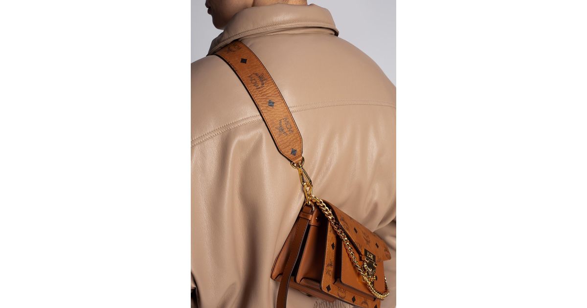 MCM Bag Strap in Brown Lyst