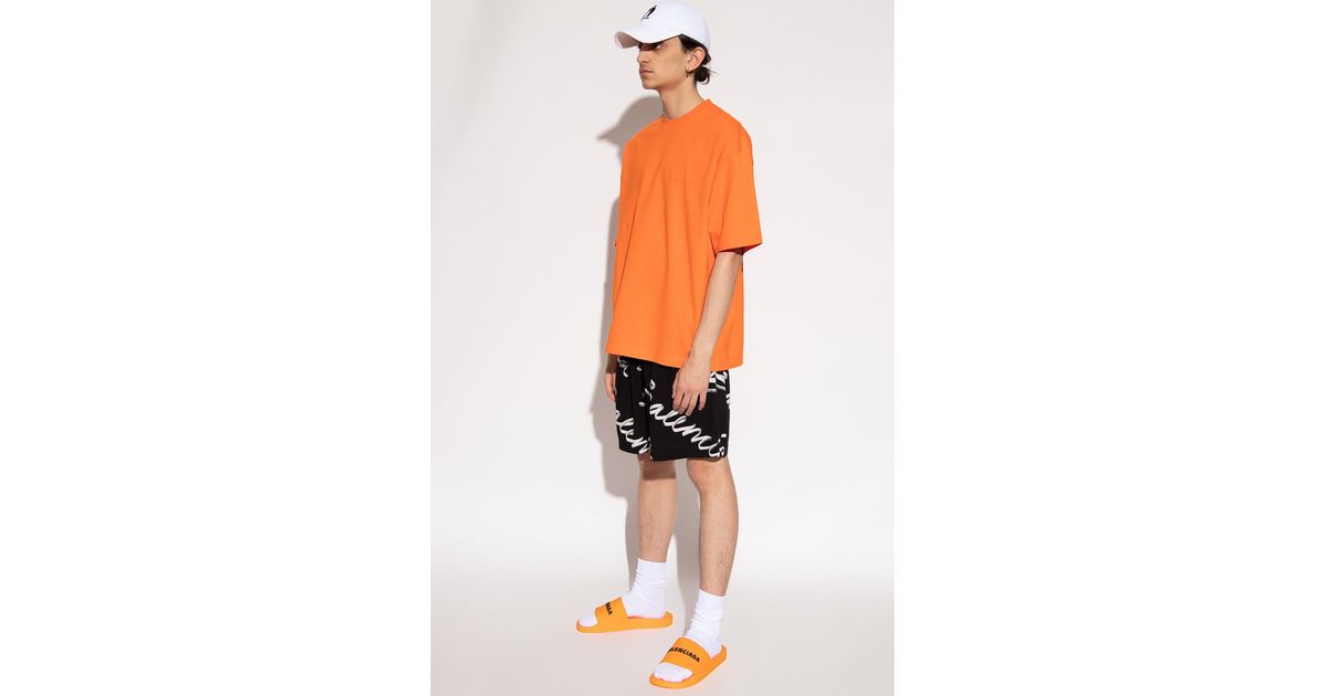 balenciaga orange shirt