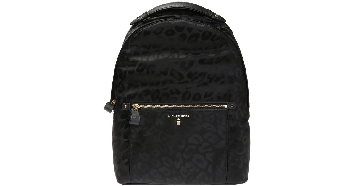 michael kors kelsey leopard backpack