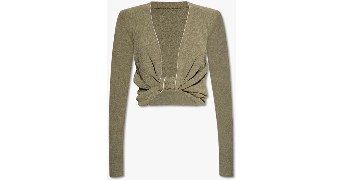 Jacquemus 'noue' Top With Decorative Knot in Green | Lyst UK