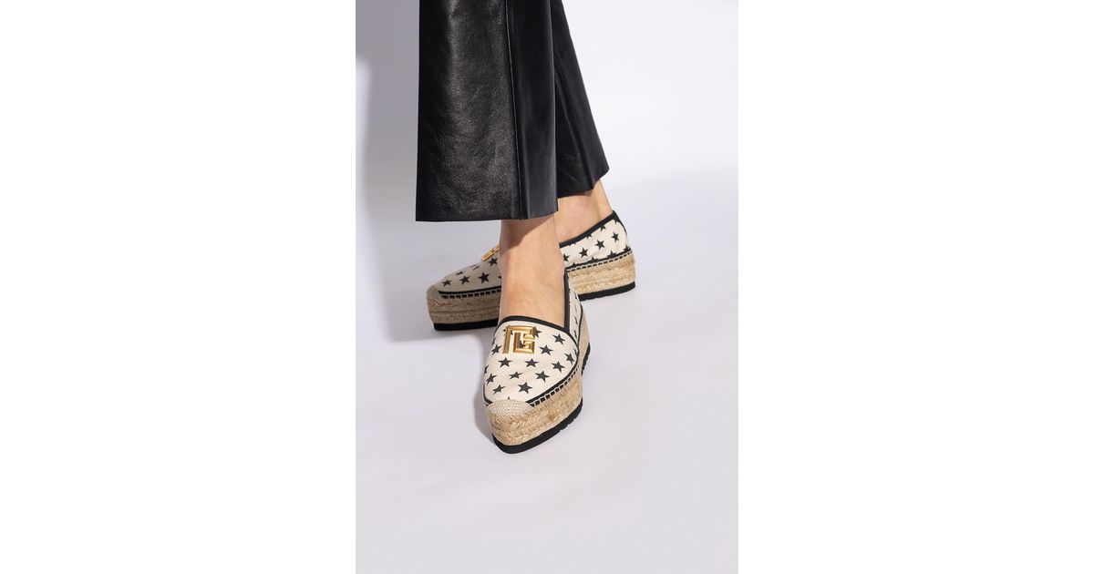 Balmain Alex star-print espadrilles - Neutrals