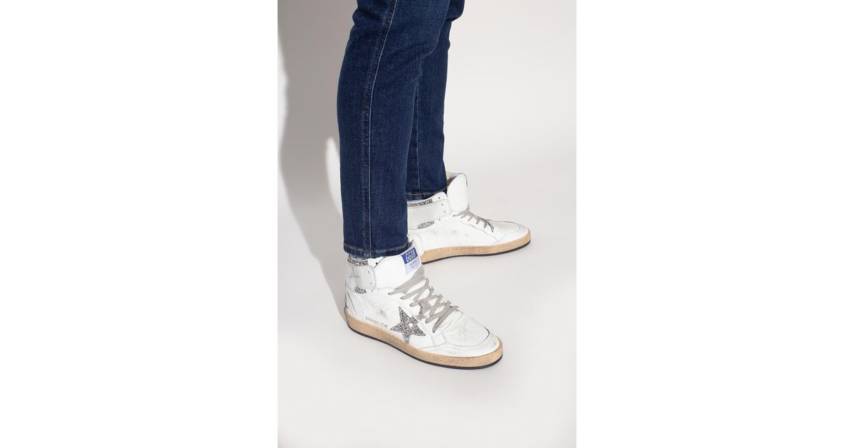 Golden Goose Goose 'sky Star' High-top Sneakers in White | Lyst
