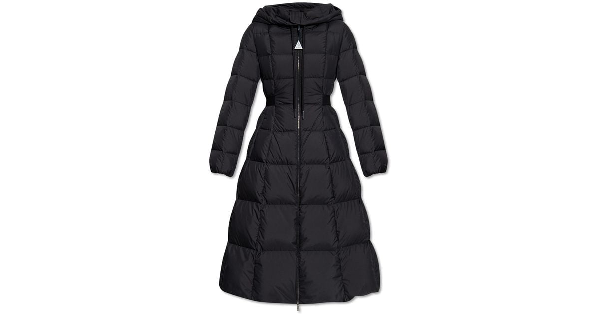 Moncler 'faucon' Long Down Jacket in Black Lyst