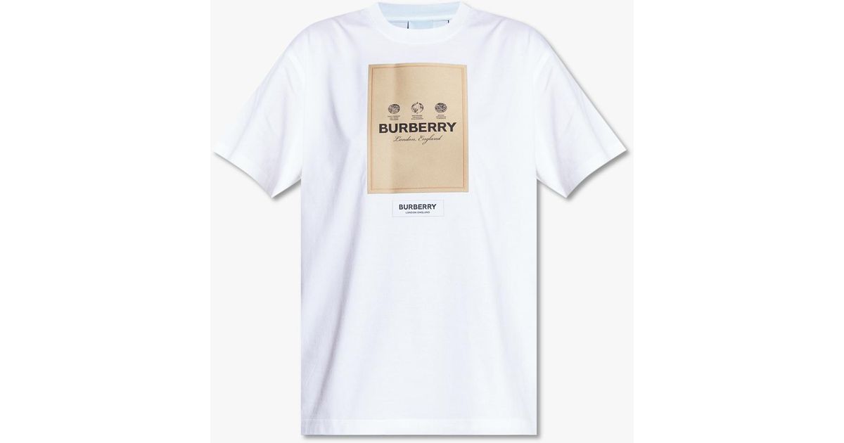【BURBERRY】 Carrick T-shirt Burberry Carrick Check Sleeve T-Shirt | Saks Fifth Avenue