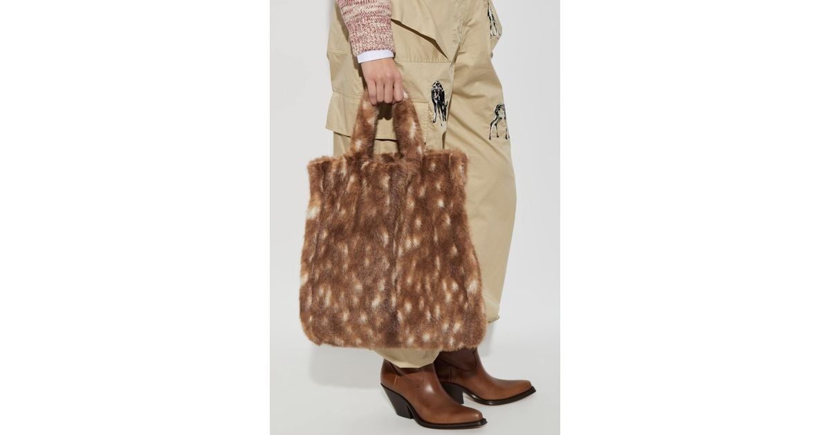 Tactile Rectangle Backpack Munthe 'Caruline' Shopper Bag in Brown | Lyst