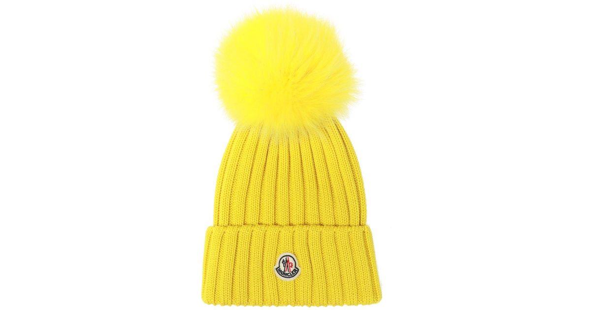moncler yellow hat