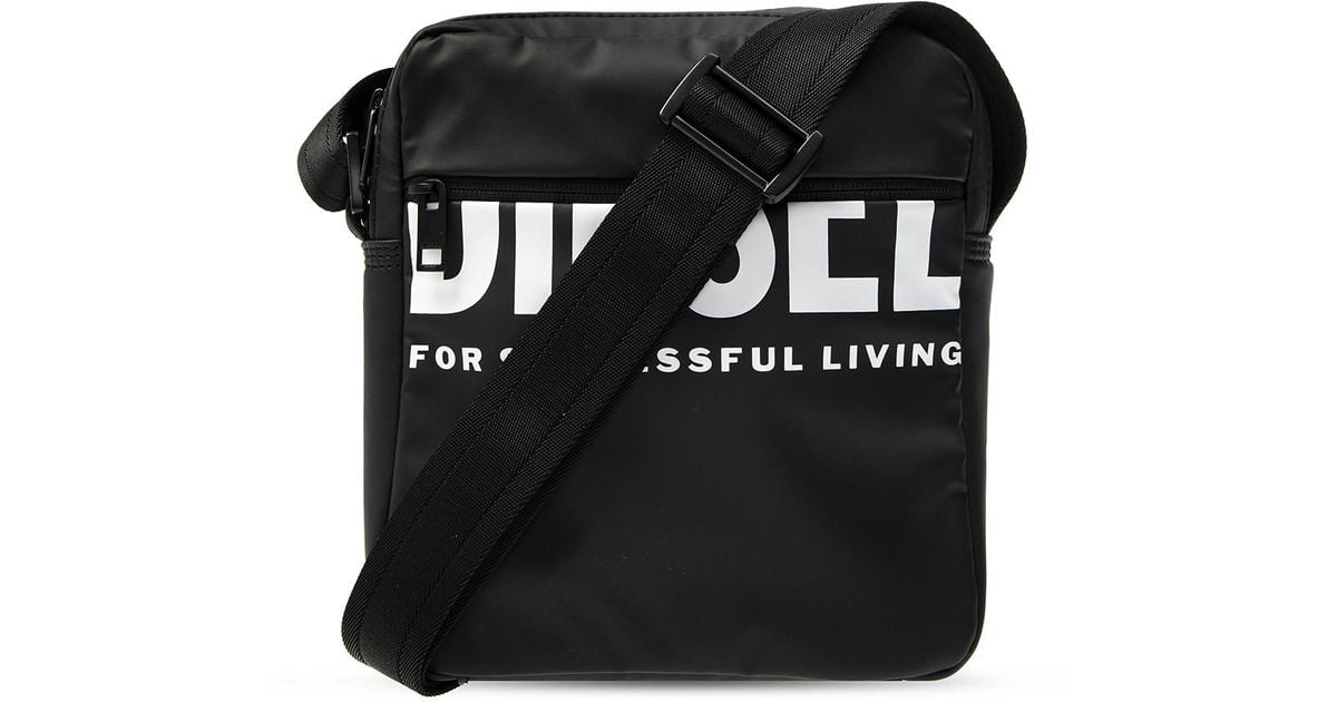 DIESEL Logo Shoulder Bag in Black for Men Lyst