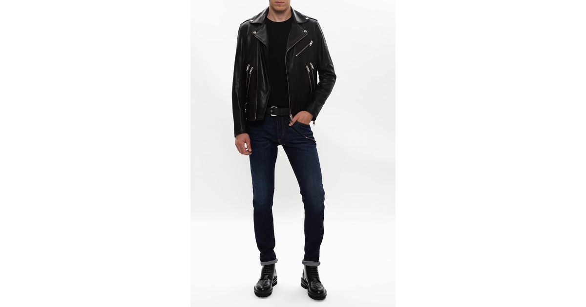 DIESEL 'l-garrett' Leather Jacket in Black for Men | Lyst