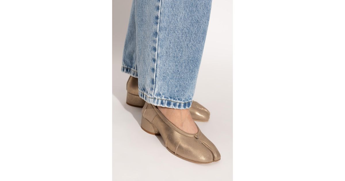 Maison Margiela Heeled Shoes With 'Tabi' Cut-Out in Blue | Lyst