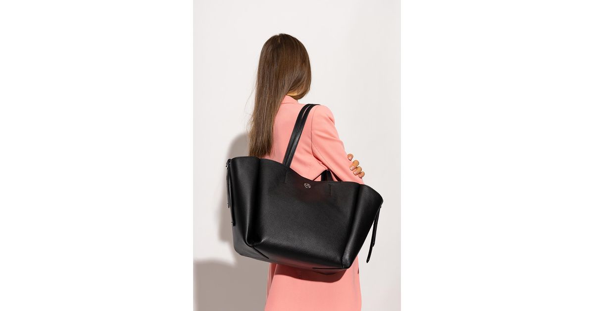 MICHAEL Michael Kors Leather 'freya' Shopper Bag in Black | Lyst