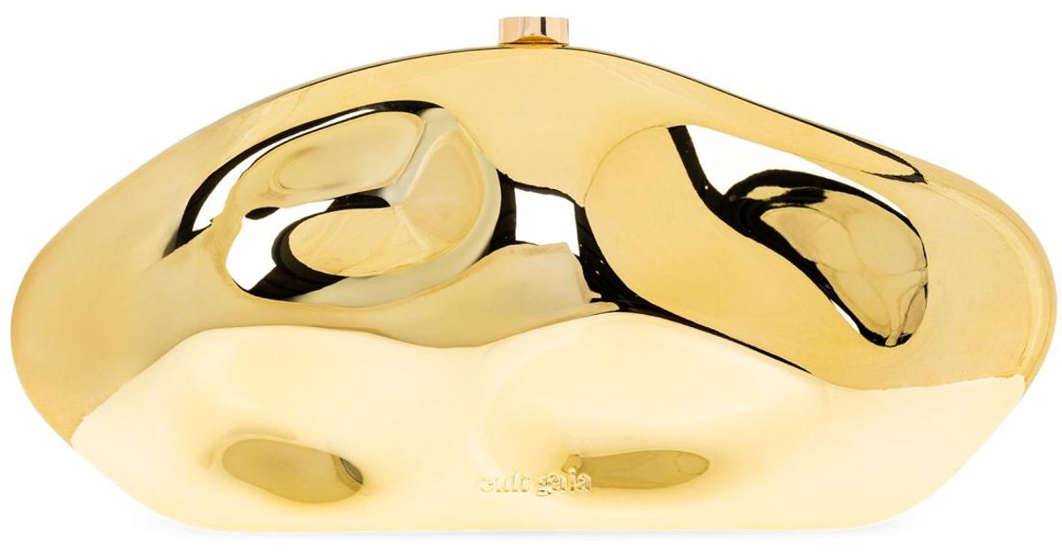 Cult Gaia Felice Clutch in Sand Dollar