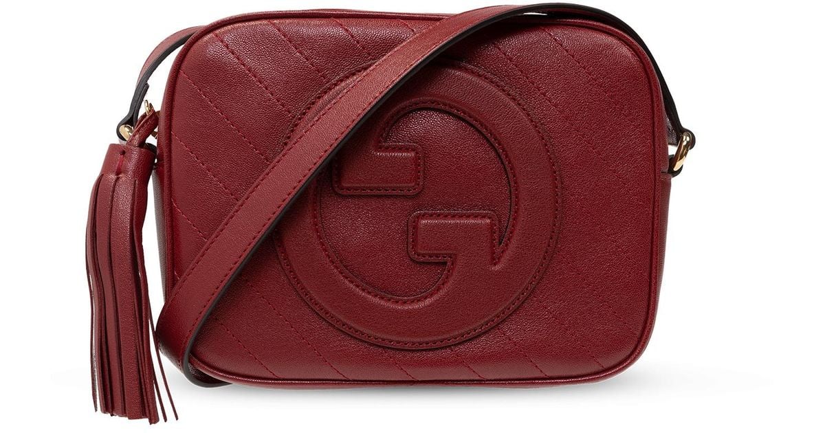 Gucci 'blondie Small' Shoulder Bag in Red | Lyst