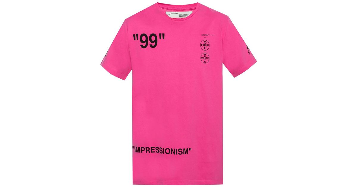 Off-White c/o Virgil Abloh Boat T Shirt in Pink for Men | Lyst