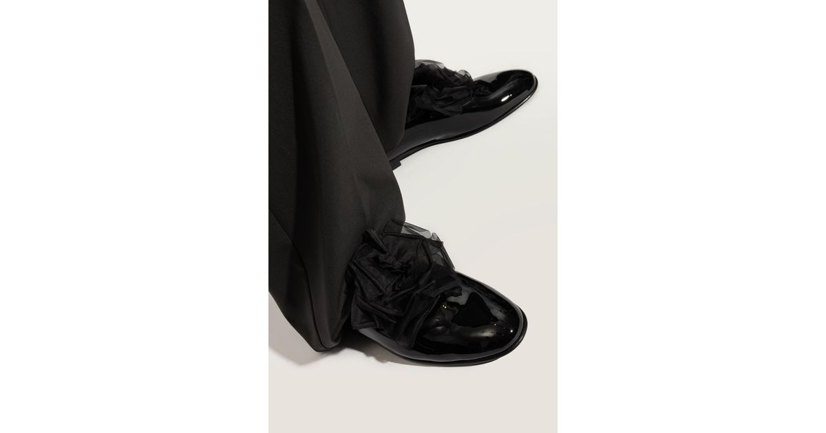 Dolce & Gabbana Black Stretch Tulle Stretch Boots Shoes
