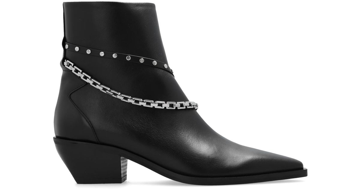 IRO 'eddy' Heeled Ankle Boots in Black Lyst