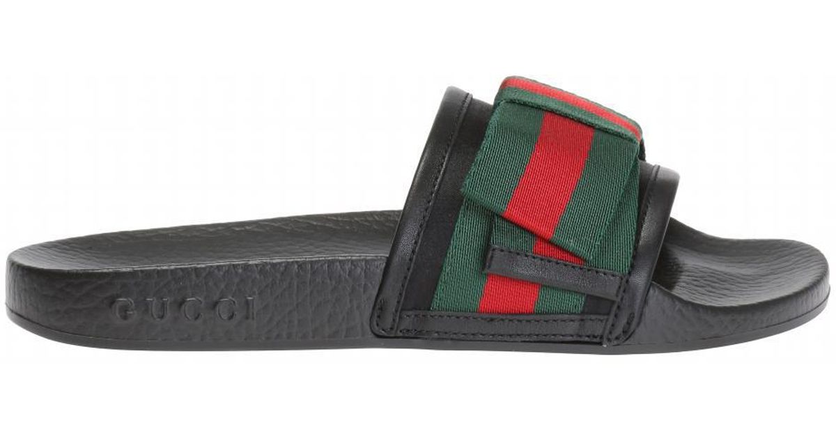 gucci sliders bow