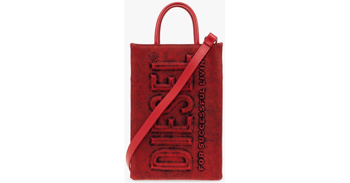 DIESEL 'dsl 3d' Shopper Bag in Red | Lyst