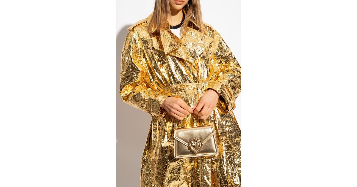 Dolce & Gabbana ‘Devotion Small’ Shoulder Bag in Metallic | Lyst