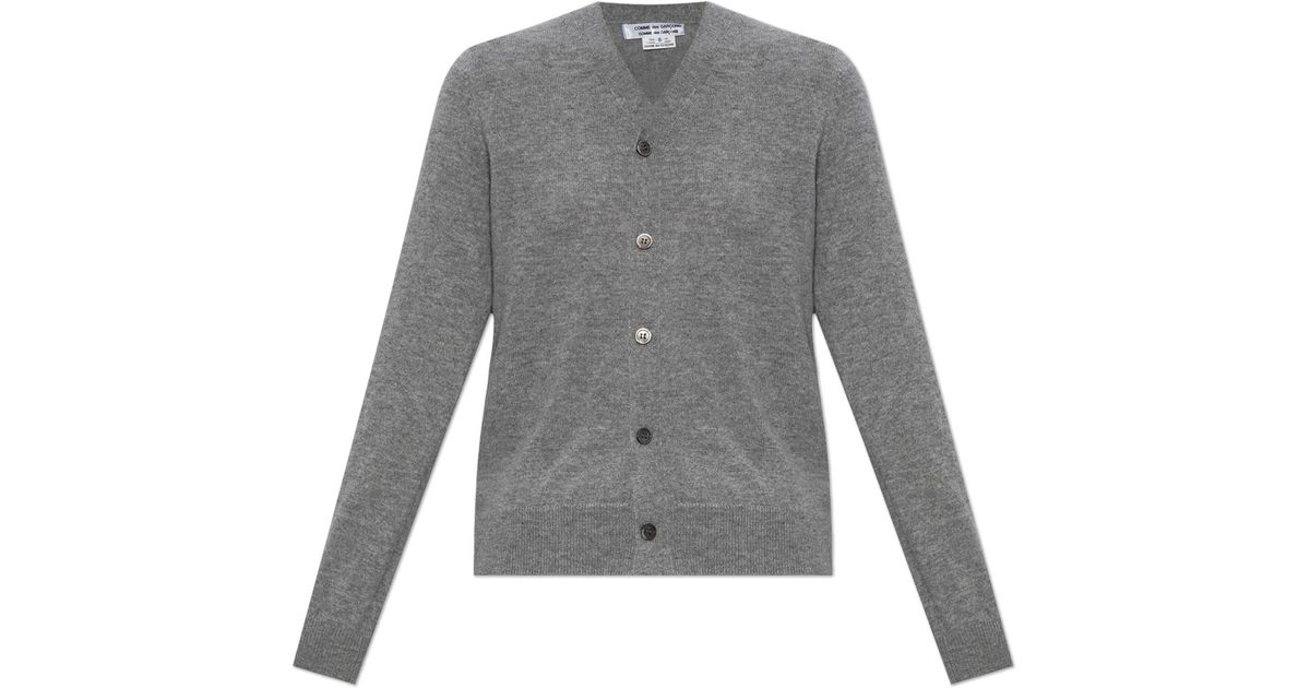 Cdg Cardigan Grey CDG Logo School Cardigan (Grey) CDG School