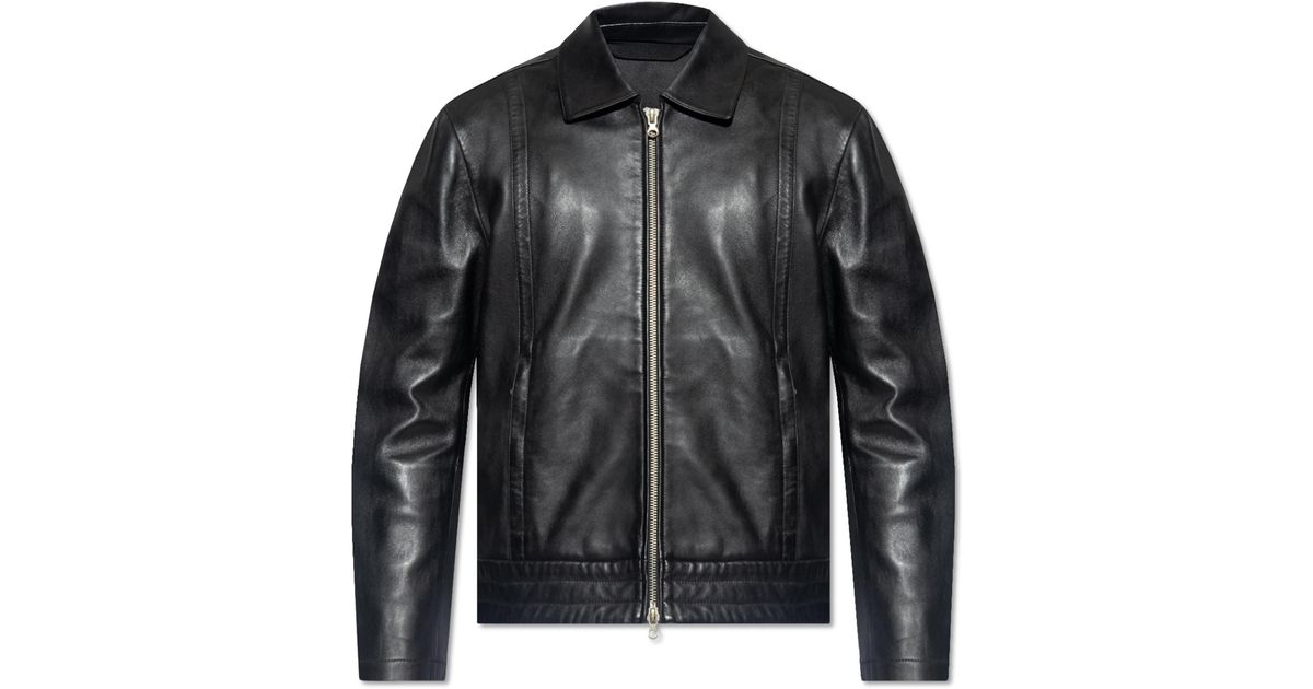 DIESEL 'l-hudson' Leather Jacket in Black for Men | Lyst UK