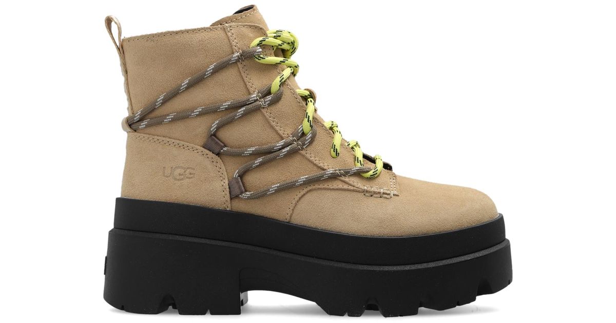 UGG 'brisbane' Laceup Boots in Brown Lyst