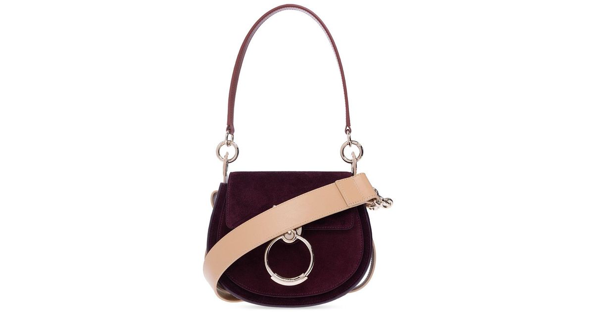 CHLOE Tess Shoulder Bag Small Embossed Croco White Gold Leather Handbag  Warranty | eBay