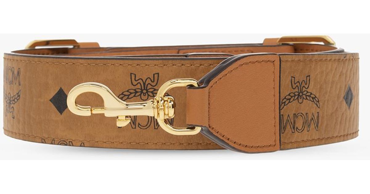 MCM Bag Strap With Monogram in White Lyst UK