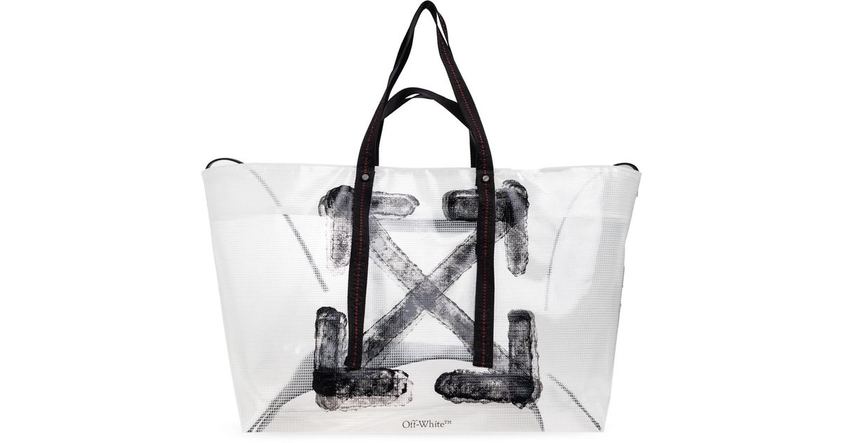 Shopper Bag in Black Offwhite