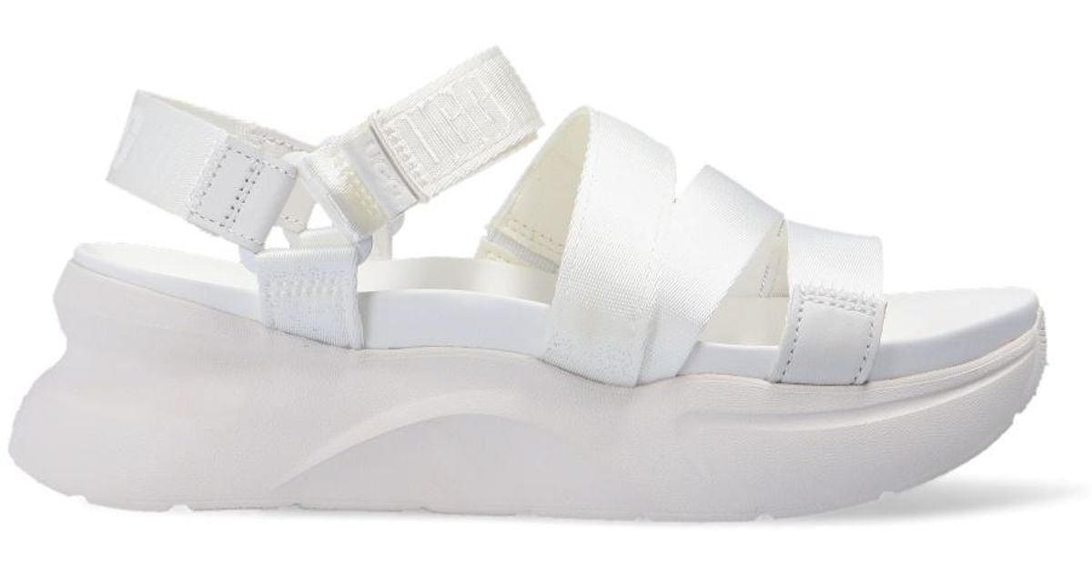 UGG Rubber 'la' Platform Sandals White - Lyst