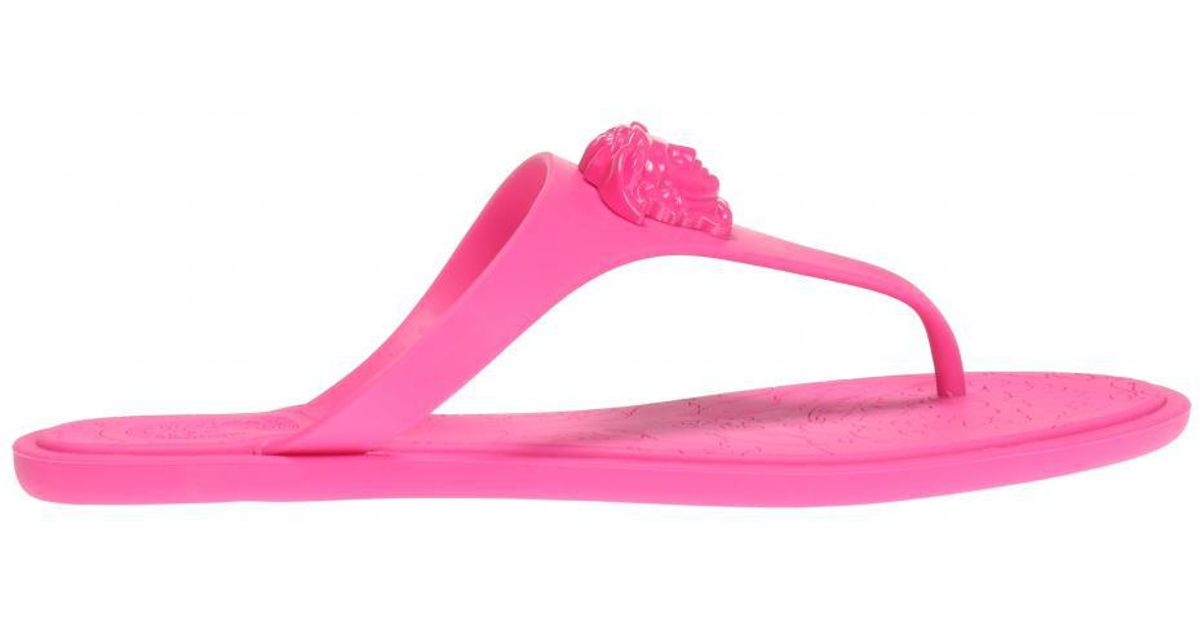 versace pink flip flops