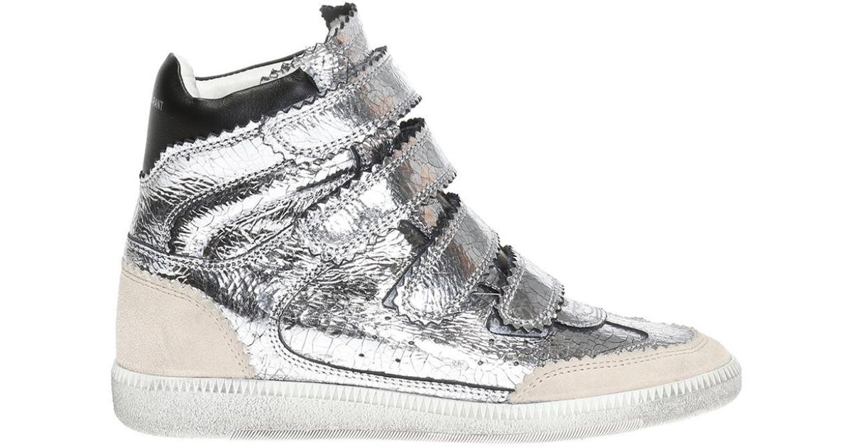 silver isabel marant sneakers
