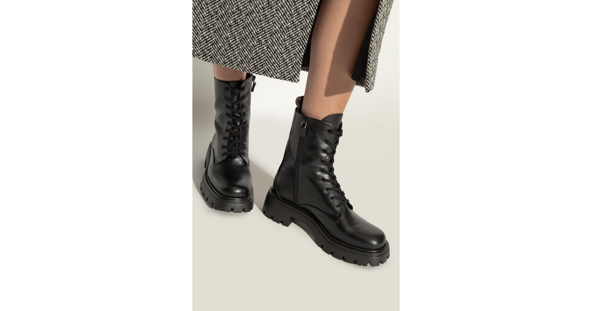 Stuart Weitzman Leather Boots Emerson in Black | Lyst