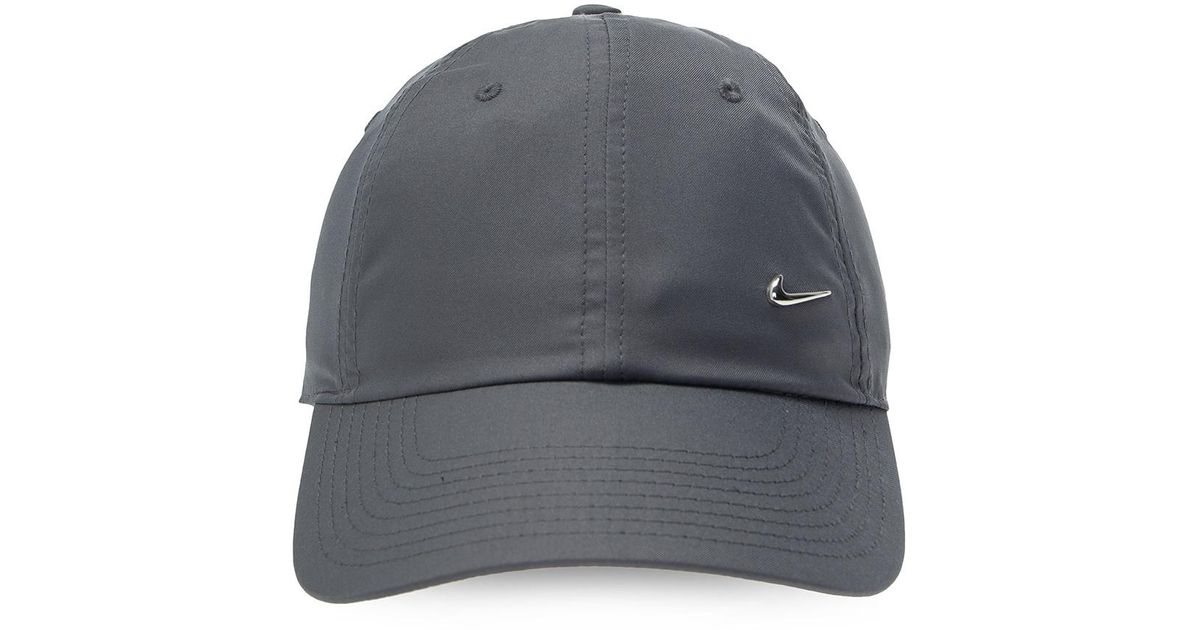 Nike Synthetic Metal Swoosh Cap in Grey (Gray) for Men | Lyst