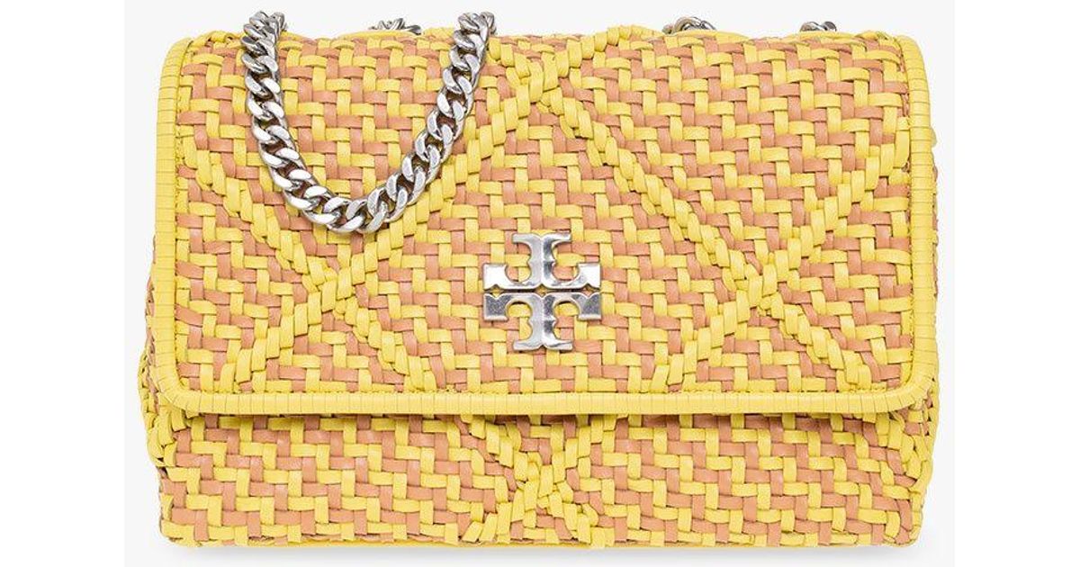 Tory Burch 'kira Diamond Small' Shoulder Bag in Yellow | Lyst
