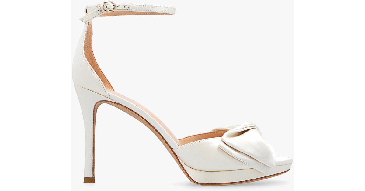 Kate Spade Satin Heeled Sandals in White Lyst UK