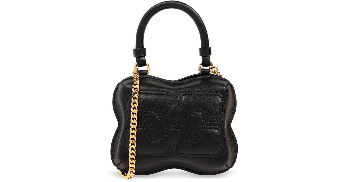 Ganni Nano Butterfly Crossbody Bag in Black | Lyst UK