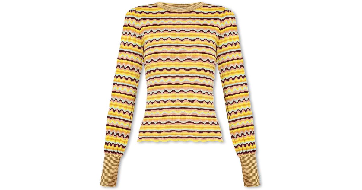 Ulla Johnson 'gabi' Striped Sweater in Metallic | Lyst