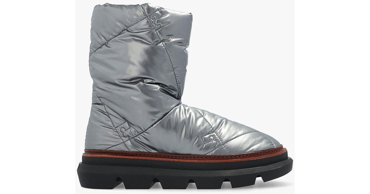 Tory Burch Quilted Snow Boots in Gray Lyst