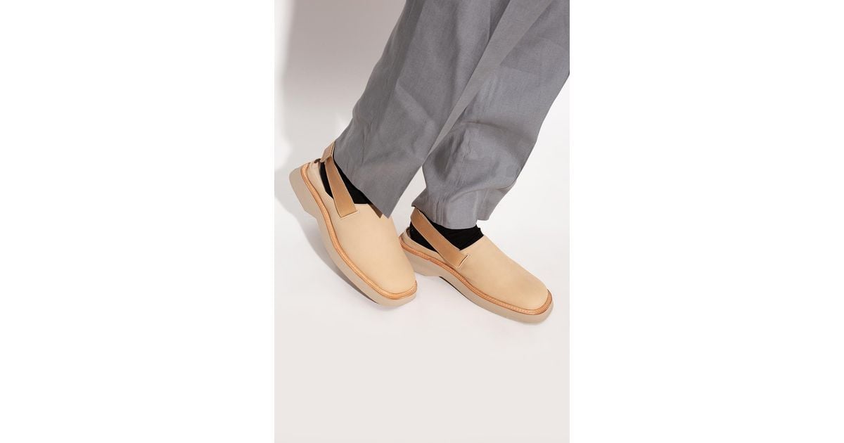 Les Derbies Pavane Suede Derby Shoes in Beige - Jacquemus