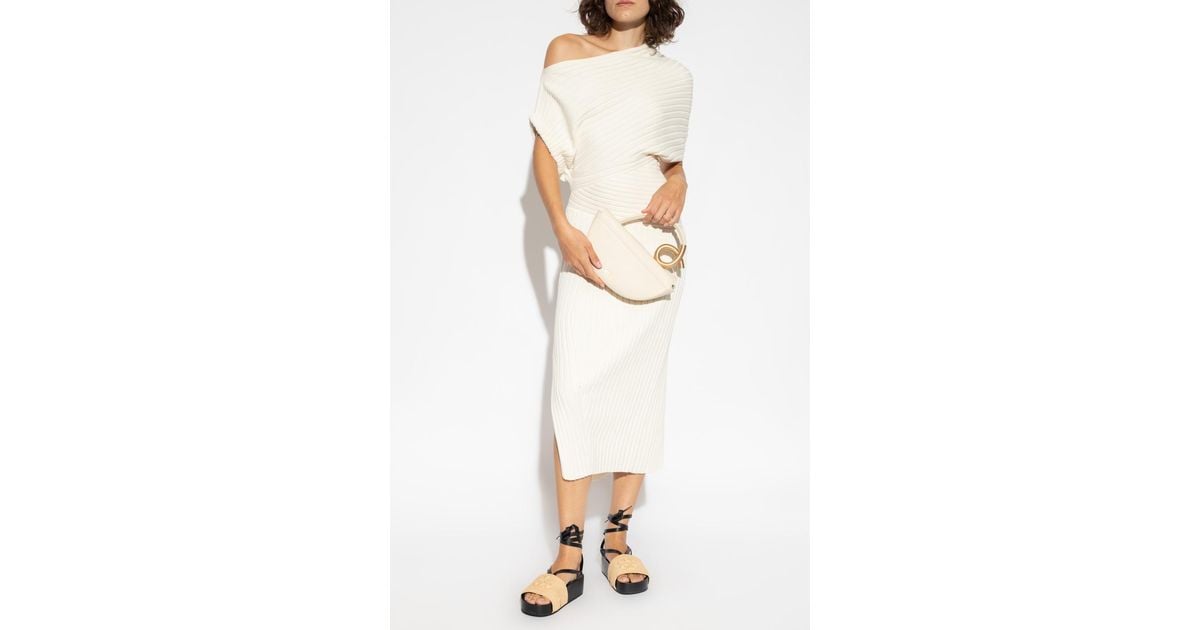 Cult Gaia 'naunet' Ribbed Dress in White | Lyst