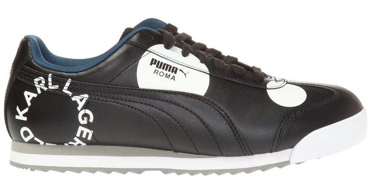 PUMA Leather X Karl Lagerfeld in Black - Lyst