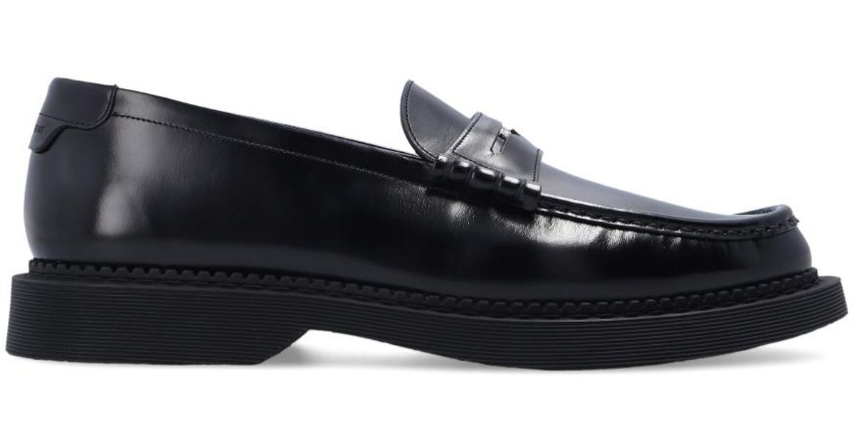 Saint Laurent 'teddy Penny' Loafers in Black for Men | Lyst Australia