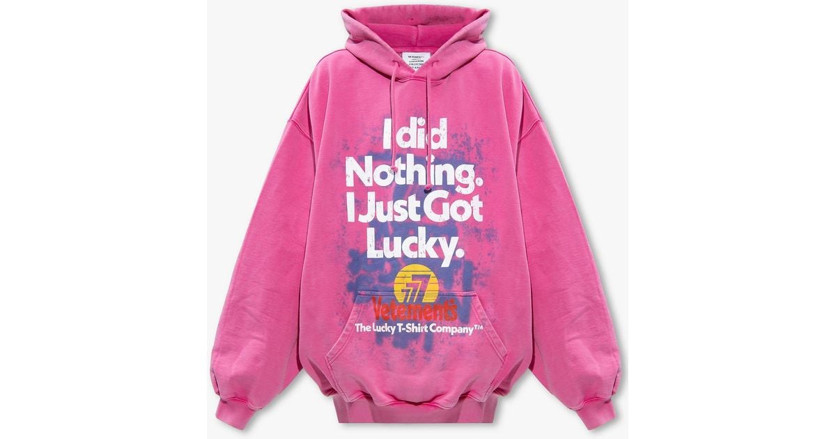 Vetements Pink Oversize Hoodie | Lyst Vetements Pink Oversize Hoodie | Lyst